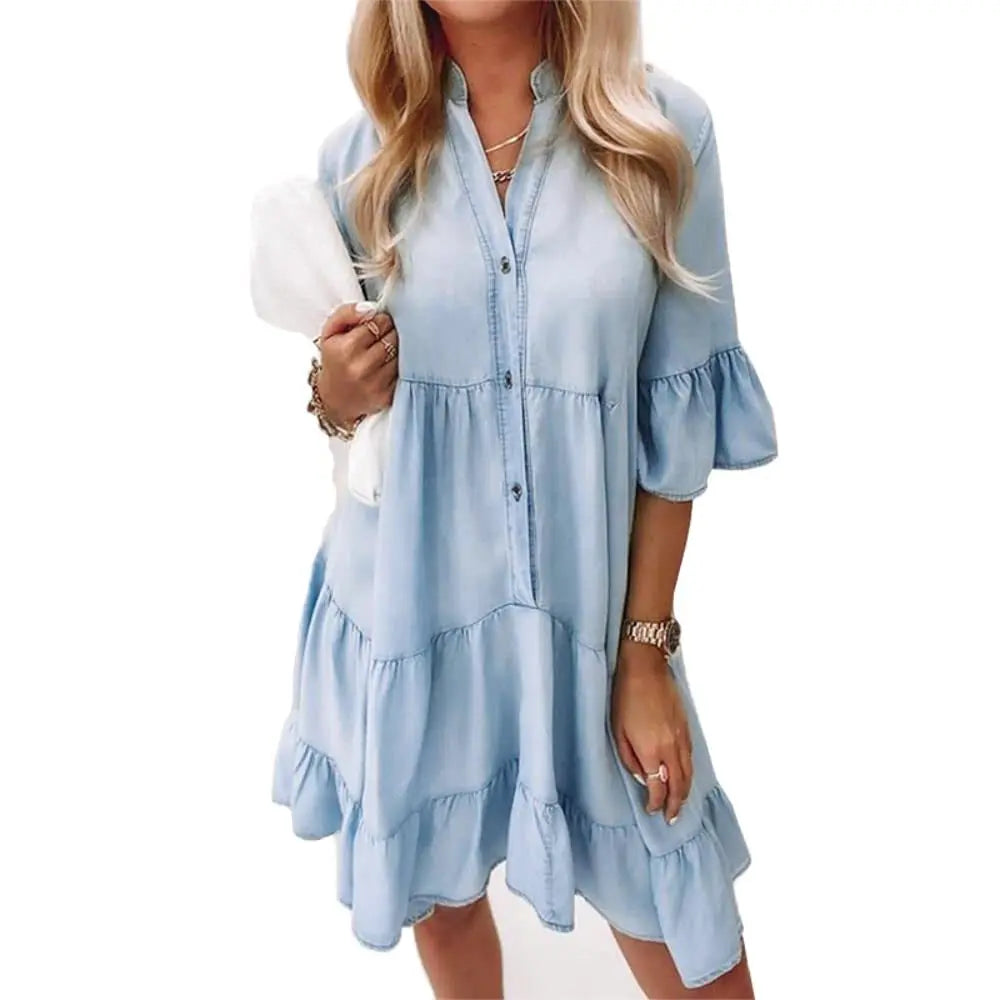 Loose jeans dress Elegant