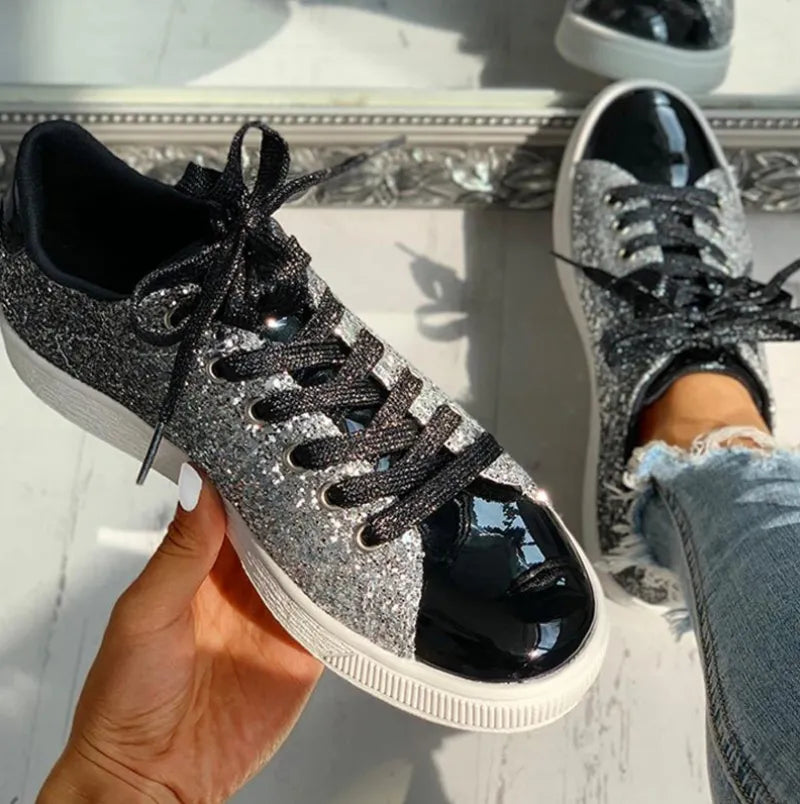 Luxurious casual glitter women's shoe