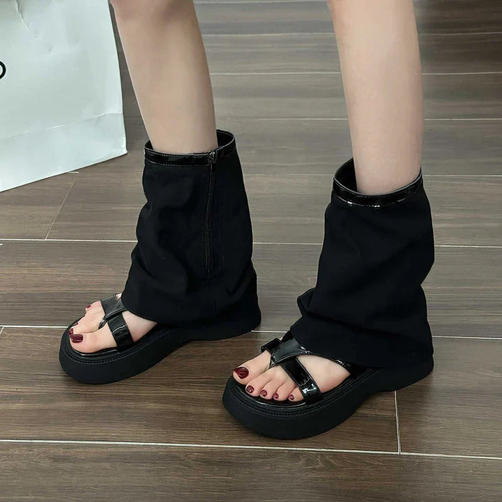 Open gladiator shoes