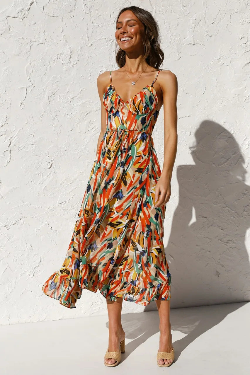 Colourful Midi Dress