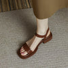 Sandals with low heel