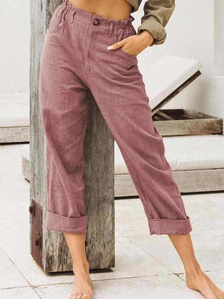 Linen summer trousers