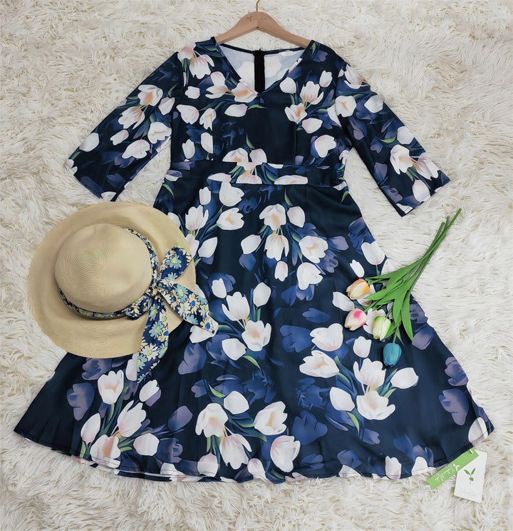 Modern floral dress for women