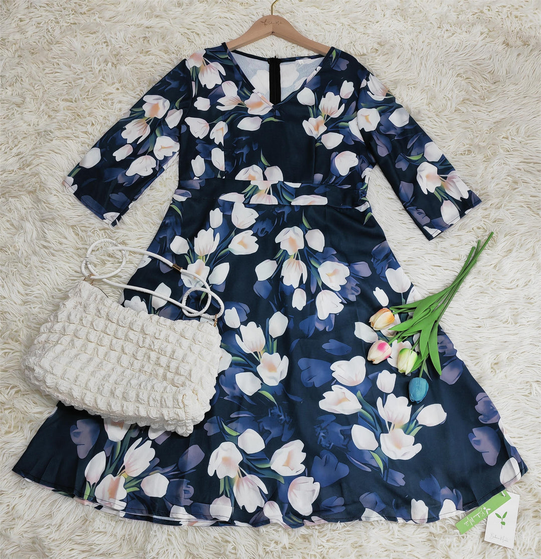 Modern floral dress for women