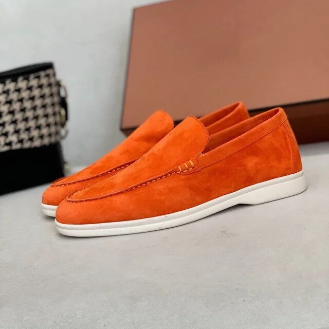 Luxurious men's leather loafers