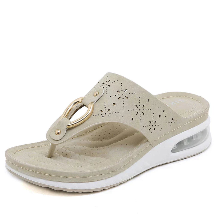 Comfortable Slippers with Wedge Heel and Air Cushions