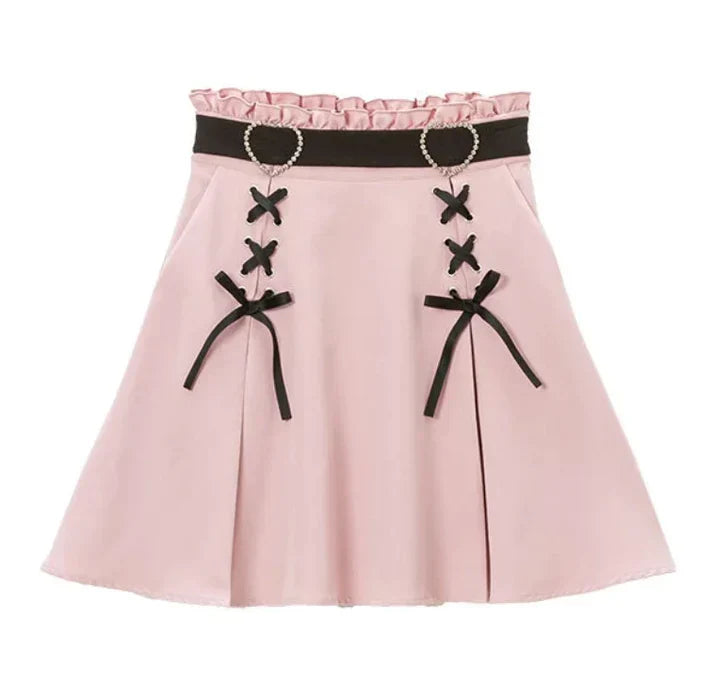 High-waist mini bandage skirt