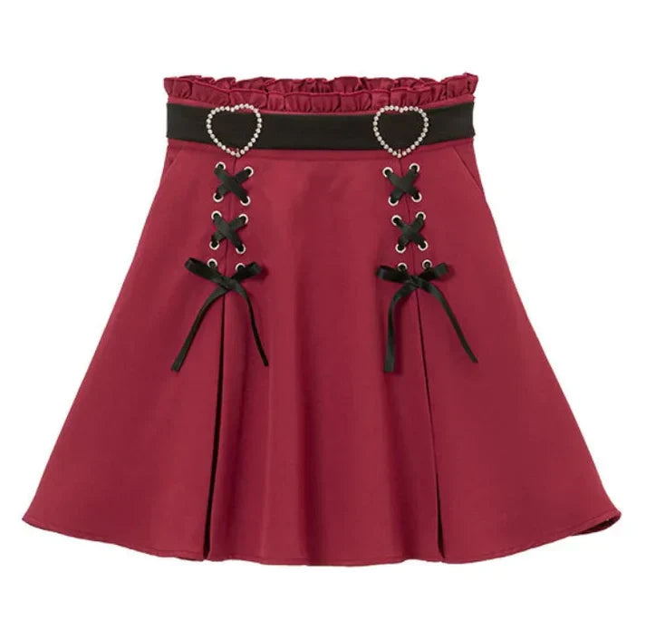 High-waist mini bandage skirt