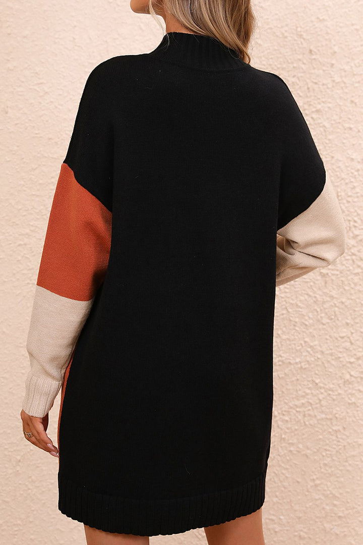 Colour Block Sweater Dress