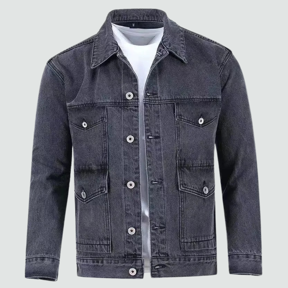 Men's - Jacket - Denim - Classic Style, Comfortable Fit - Stylish Outerwear