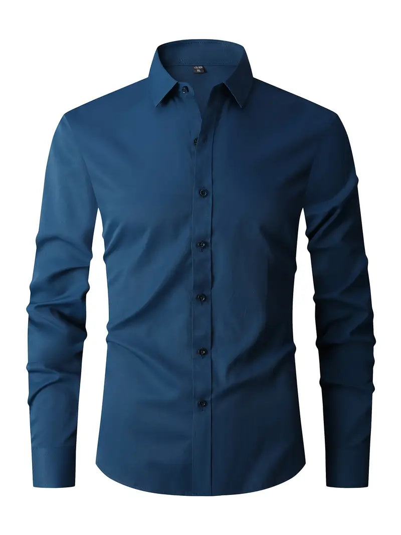 Stylish Long-Sleeved Shirt For Semi-Formal Occasions