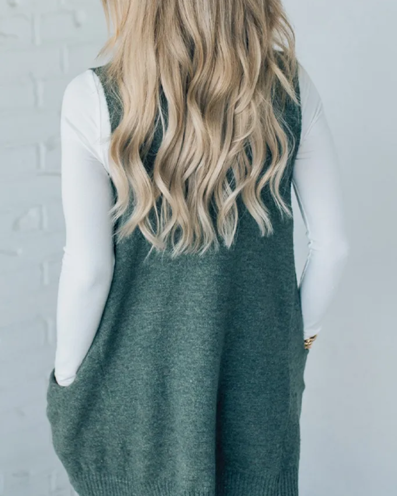 Women's - Cosy Knit Vest - Soft Fabric - Stylish Layering Essential for All Seasons