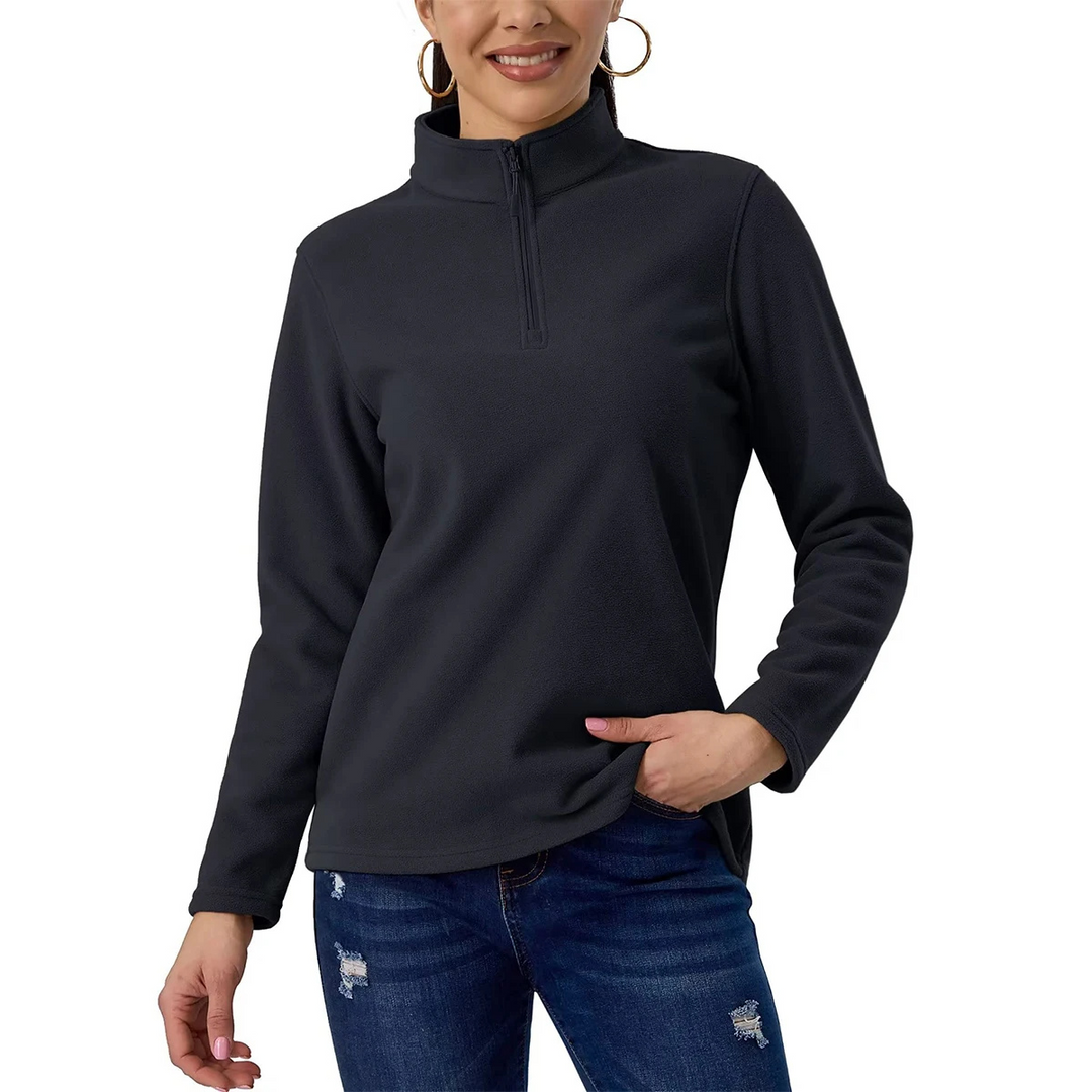 Comfortable jacket with a short zip, ideal for activities, fleece