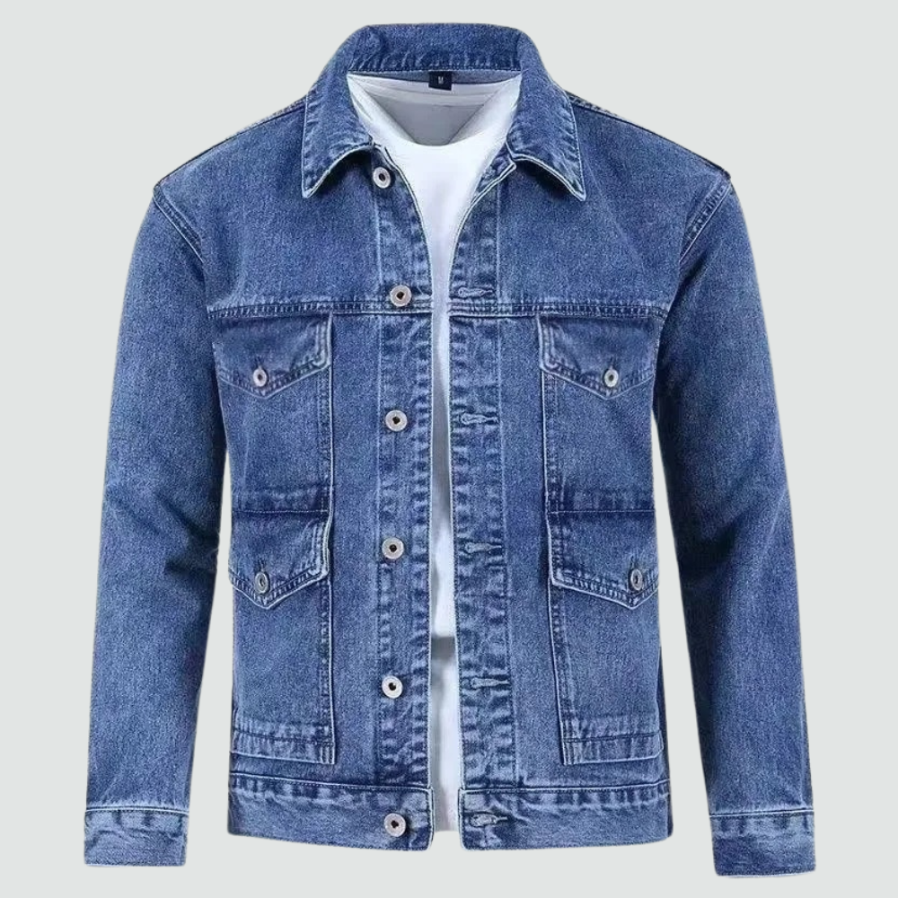 Men's - Jacket - Denim - Classic Style, Comfortable Fit - Stylish Outerwear