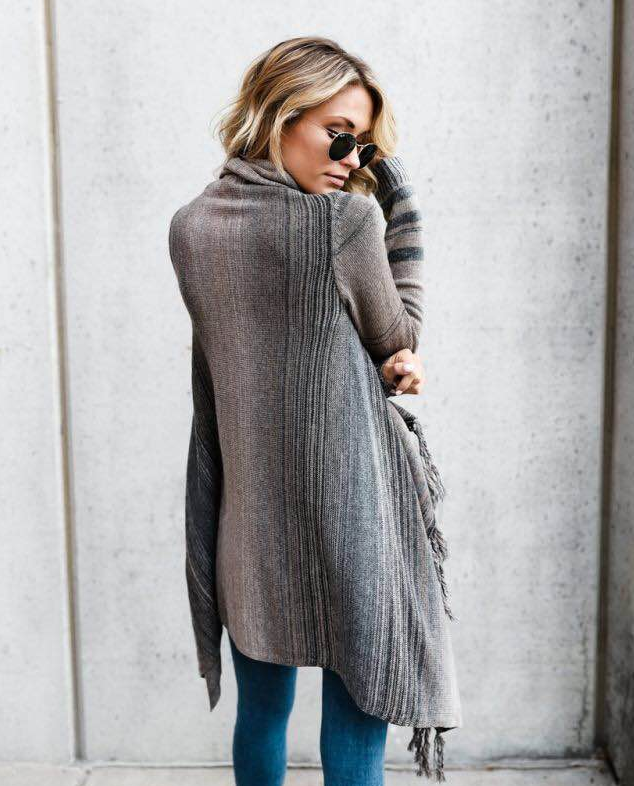 Malia™ autumn and winter mid-length cardigan