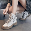 Elegant high-top sneaker boots with zip fastening