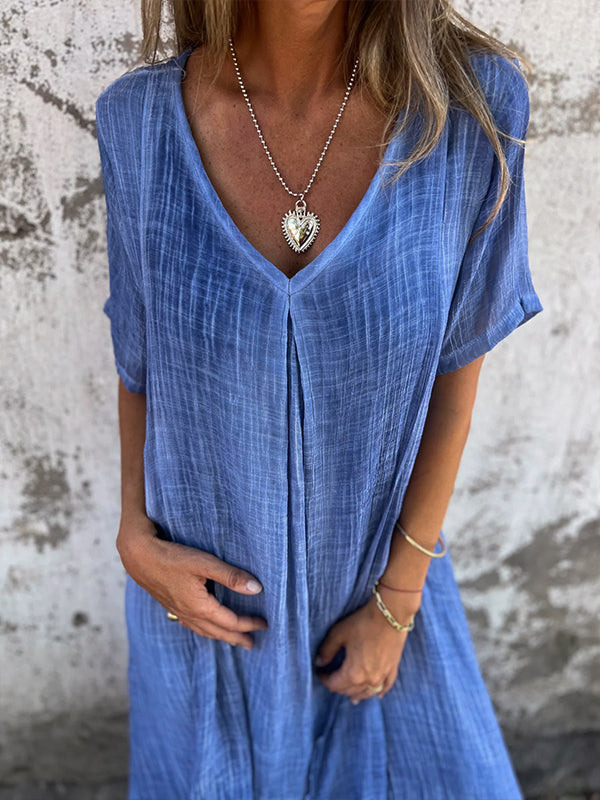 Long cotton dress loose