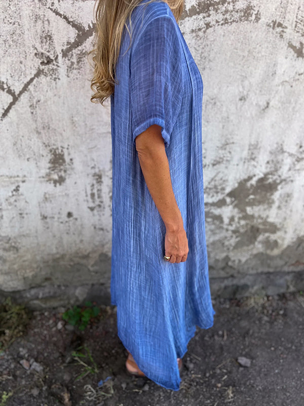 Comfy midi dress with V-neck