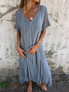 Comfy midi dress with V-neck