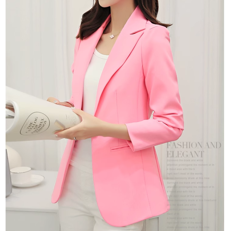 Elegant women's blazer with ankle button fastening