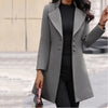 Wool coat with long sleeves for women