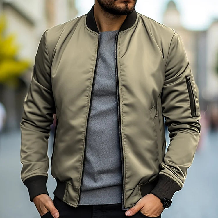 Men - Jacket - Bomber Style - Lightweight Zip