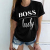 Summer Fashion Women Casual Letter Printed T-shirt Tops