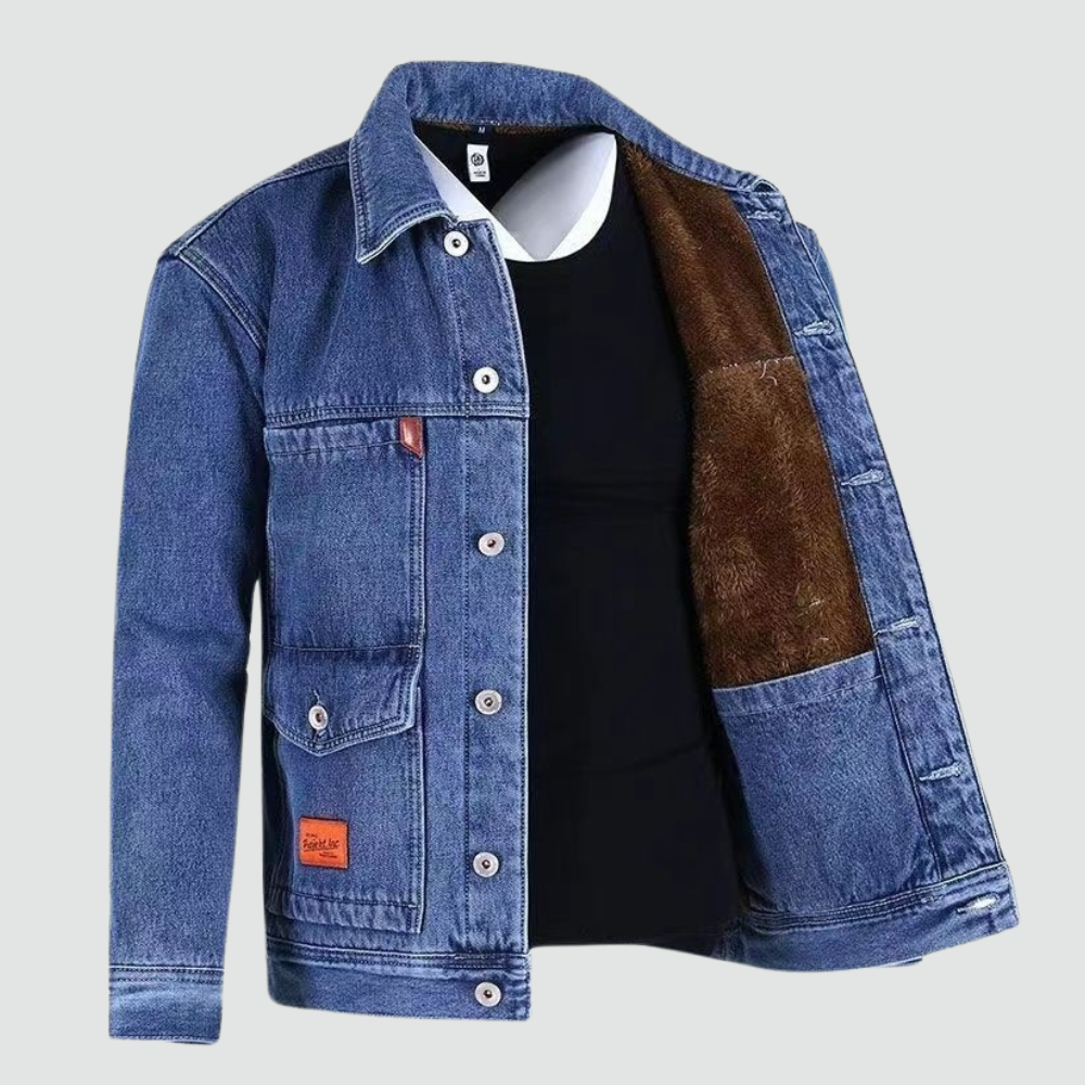 Men's - Jacket - Denim - Classic Style, Comfortable Fit - Stylish Outerwear