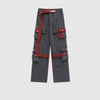 Utility cargo trousers with adjustable straps