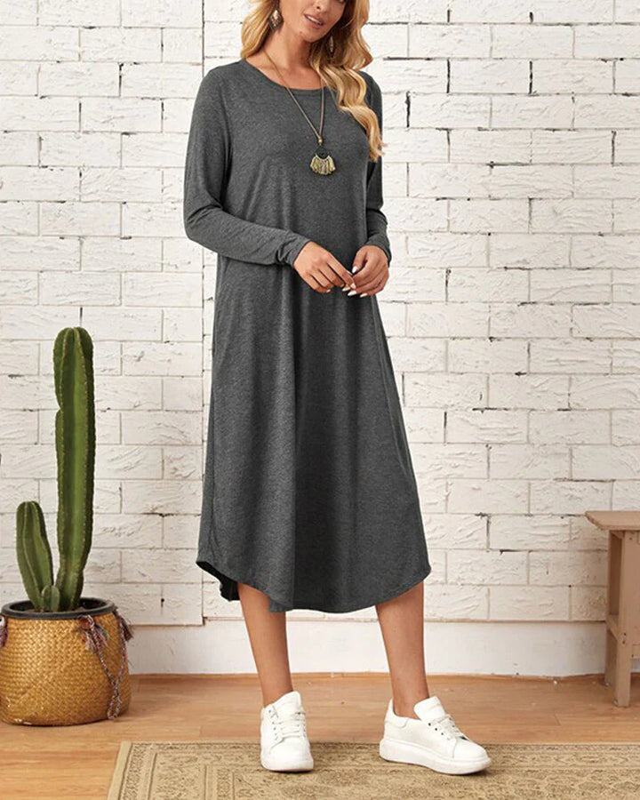 Long-sleeved loose dress