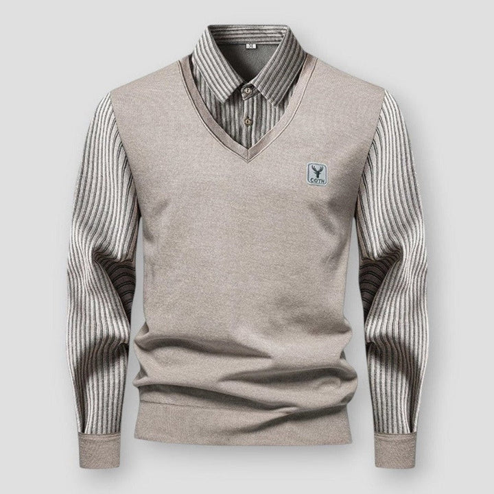 Men's Cosy Knit Jumper - Soft Fabric - Stylish Casual Wear - Perfect for Layering in Any Season