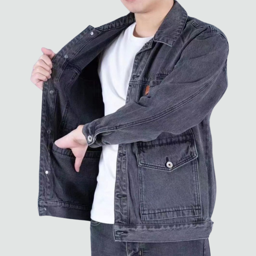Men's - Jacket - Denim - Classic Style, Comfortable Fit - Stylish Outerwear