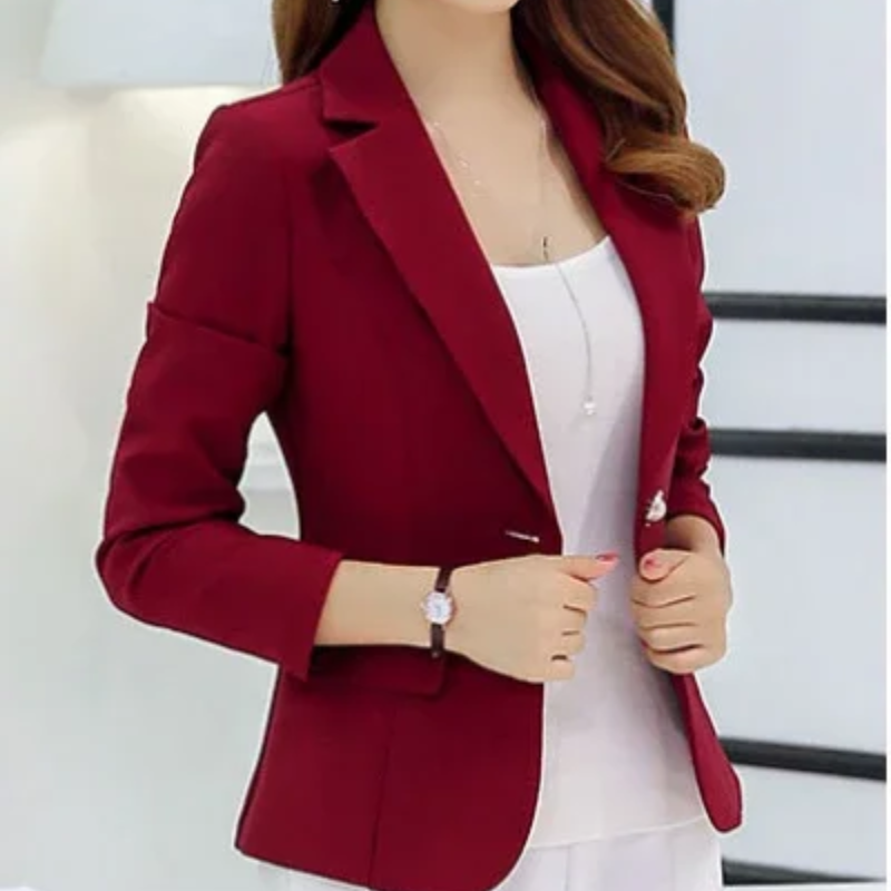 Stylish women's blazer with ankle button fastening