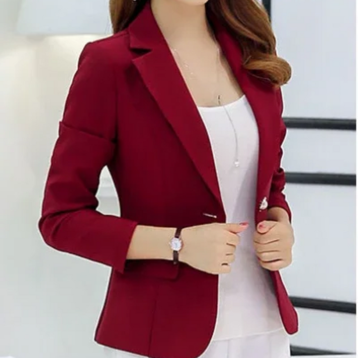 Stylish women's blazer with ankle button fastening