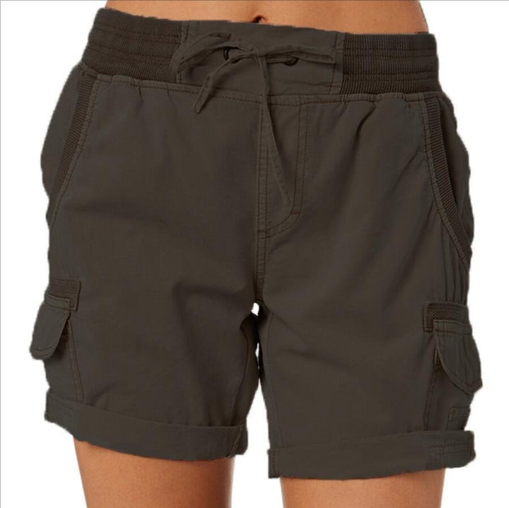 Casual women's shorts with high waist