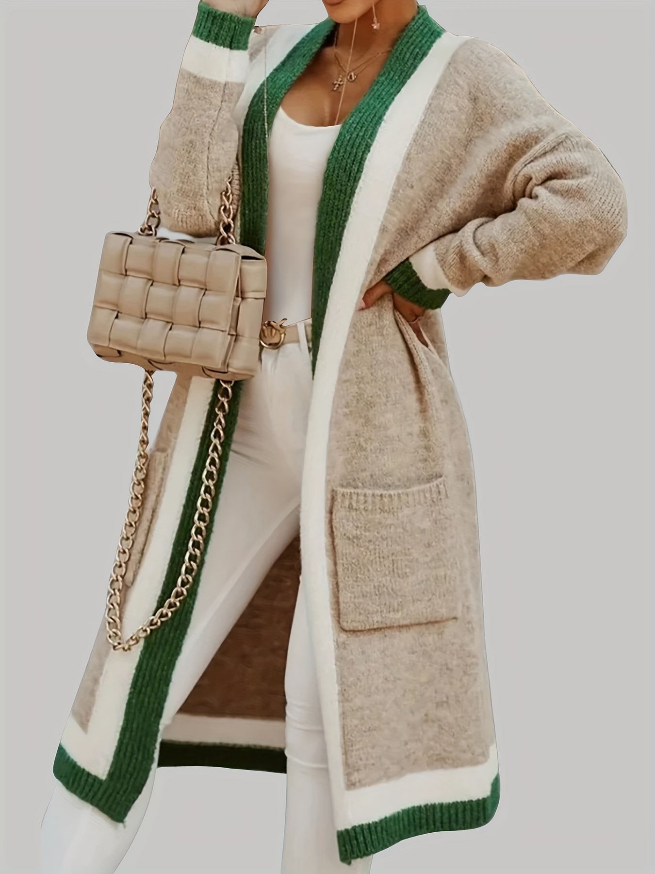 Women's - Long Cardigan - Vintage Style