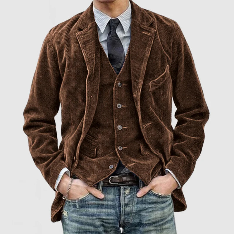 Vintage corduroy blazer and waistcoat
