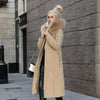 Fashionable coat with faux fur trim