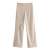 Wide linen wrap trousers