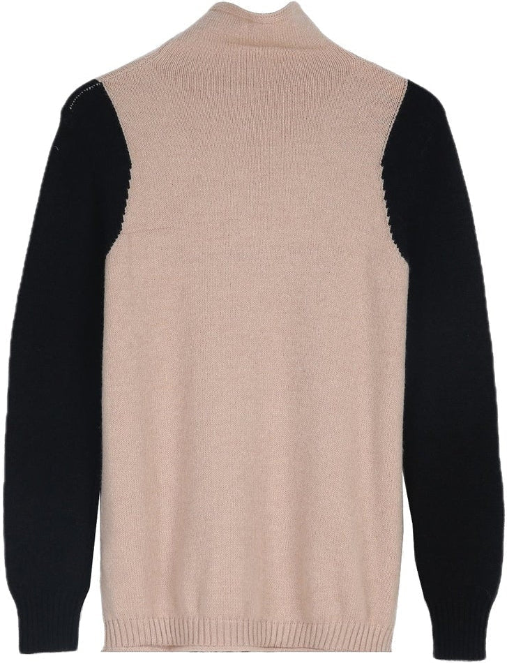 Mod block turtleneck jumper