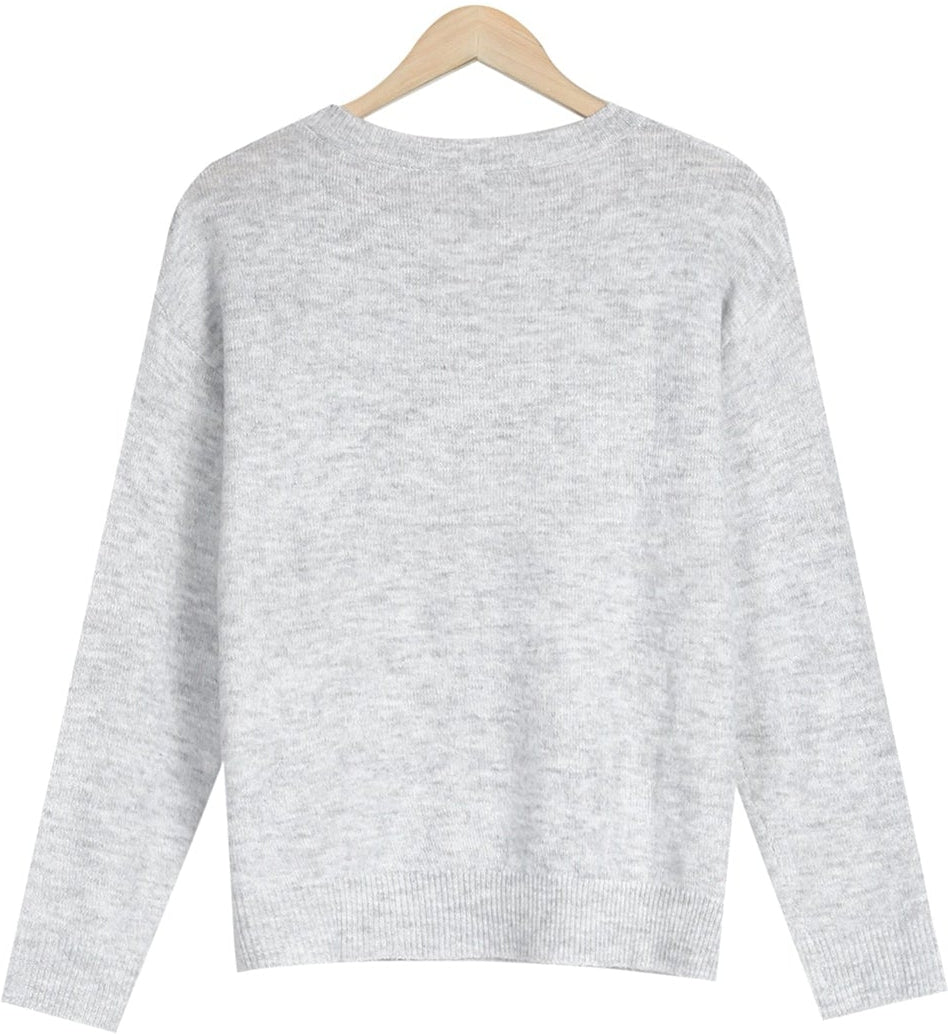 Classic Grey Sweater with Button Closure 'Grey Days'