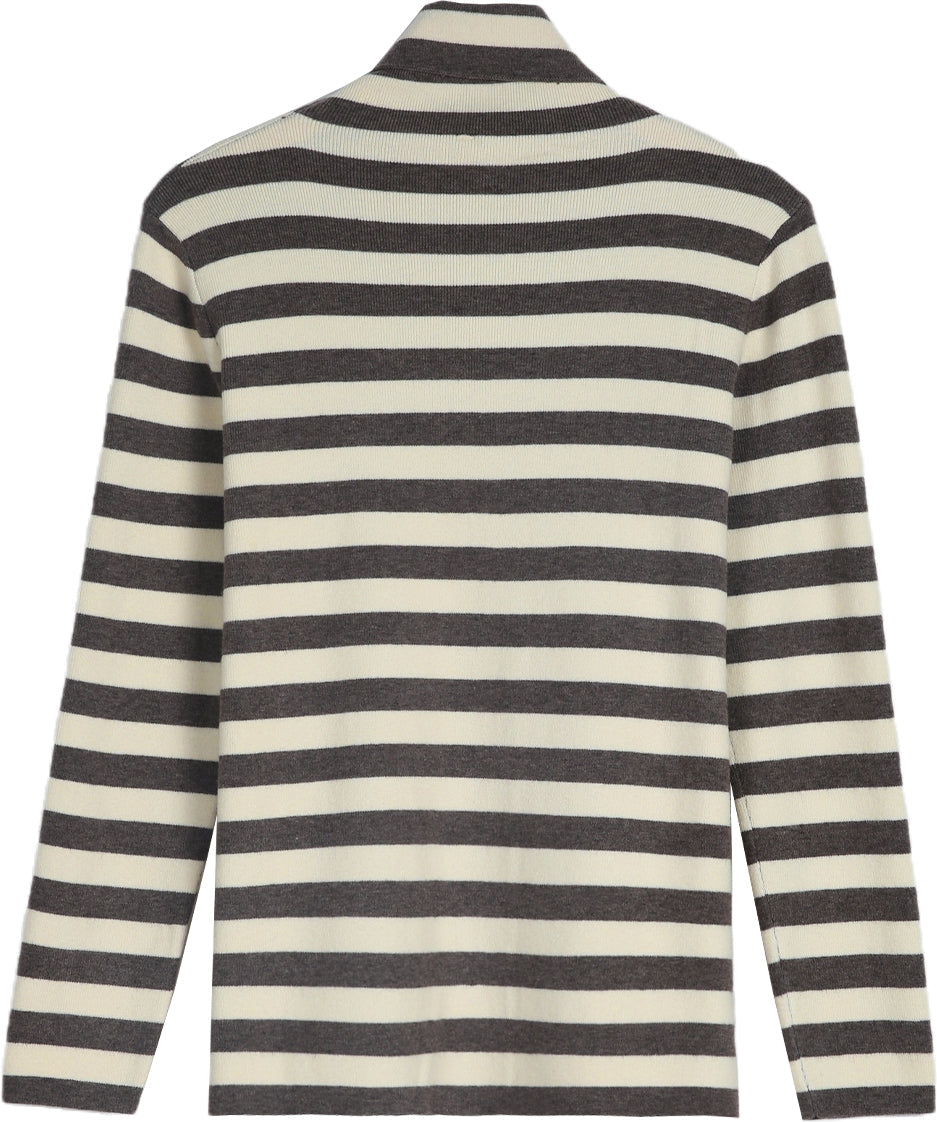 Neutral and coffee-striped Colt jumper