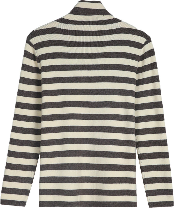 Neutral and coffee-striped Colt jumper