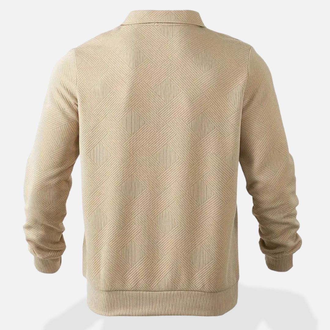 Men's - Half-Zipper Sweater - Soft Knit Material - Versatile Casual Style for Every Occasion