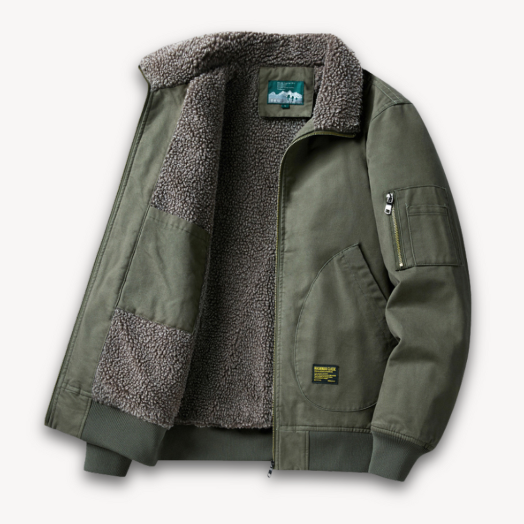 Men's - Sherpa-Lined Work Jacket - Cozy & Durable - Perfect for Cold Weather Adventures