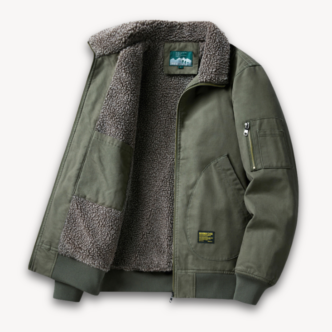 Men's - Sherpa-Lined Work Jacket - Cozy & Durable - Perfect for Cold Weather Adventures