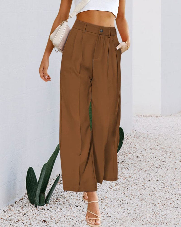 High-waisted trousers