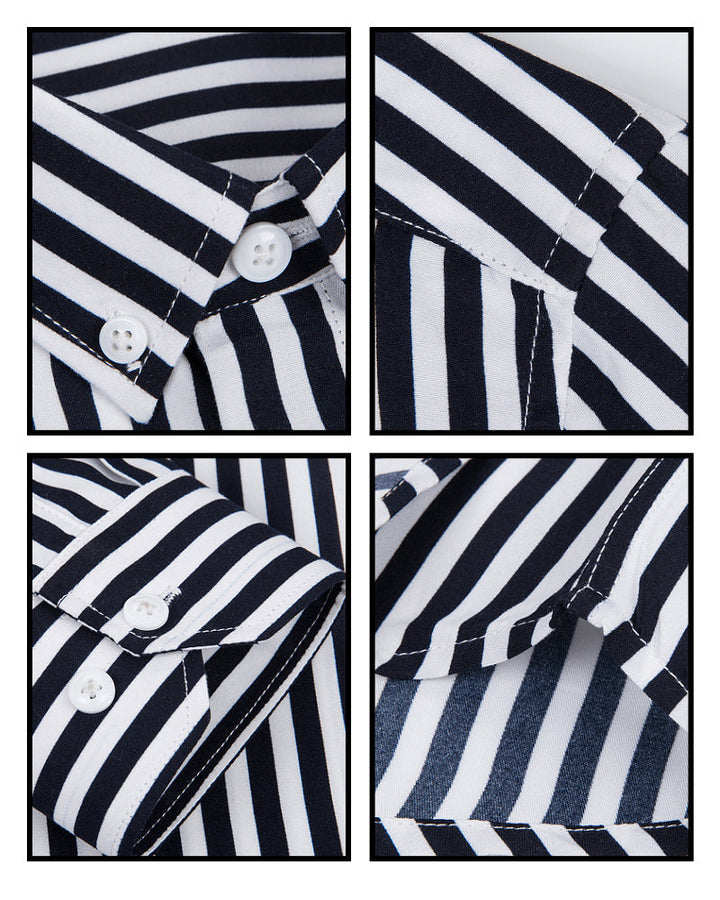 Vertical striped shirt