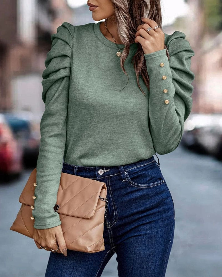 Blouse with puff sleeves