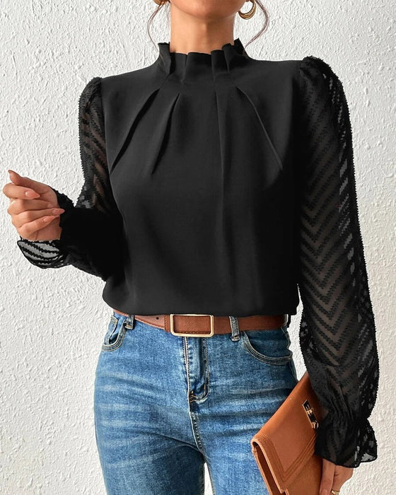 Long-sleeved top in coastal style